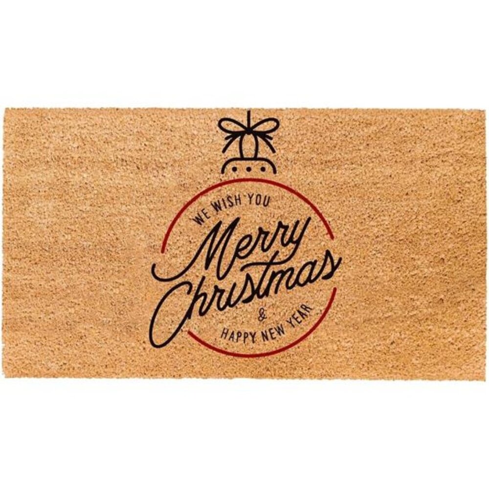 Natural Coir Doormat with Non-Slip Backing - 17 x 30 - Outdoor/Indoor